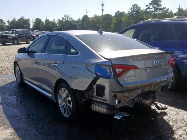 5NPE34AFXHH463527 - 2017 HYUNDAI SONATA SPO SILVER photo 3