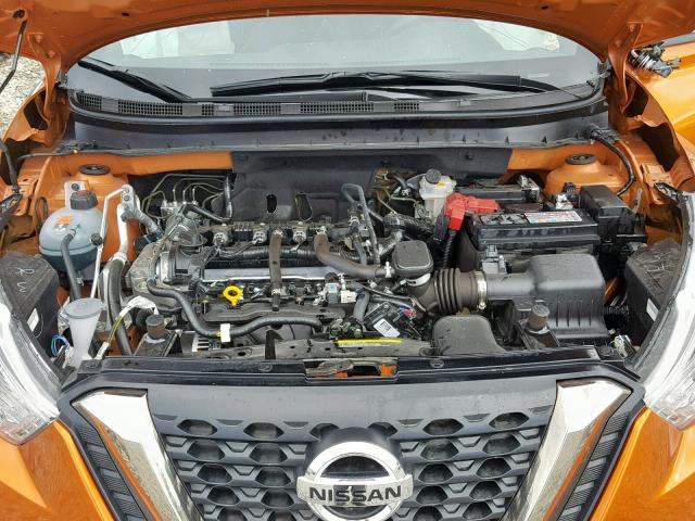 3N1CP5CU0KL525640 - 2019 NISSAN KICKS S ORANGE photo 7