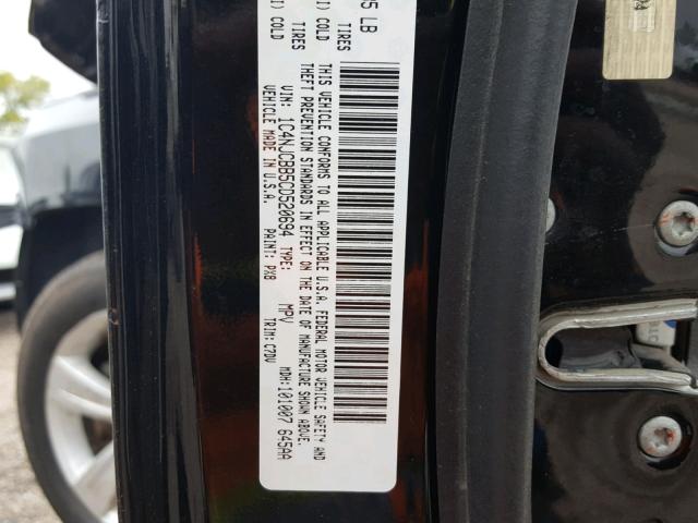 1C4NJCBB5CD520694 - 2012 JEEP COMPASS SP 黑色 照片 10