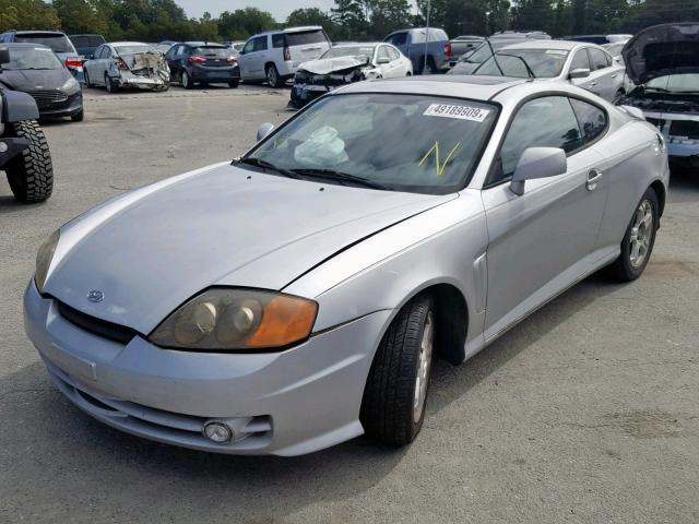 KMHHM65D24U144374 - 2004 HYUNDAI TIBURON SILVER photo 2