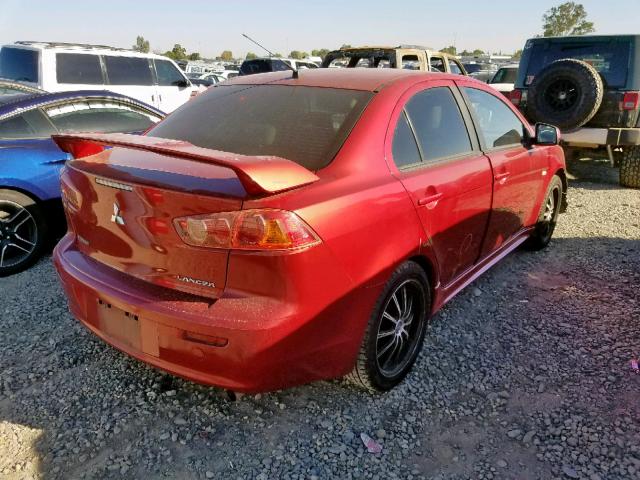 JA3AU26U08U002557 - 2008 MITSUBISHI LANCER ES RED photo 4