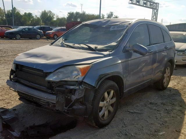 JHLRE48767C117997 - 2007 HONDA CR-V EXL BLUE photo 2