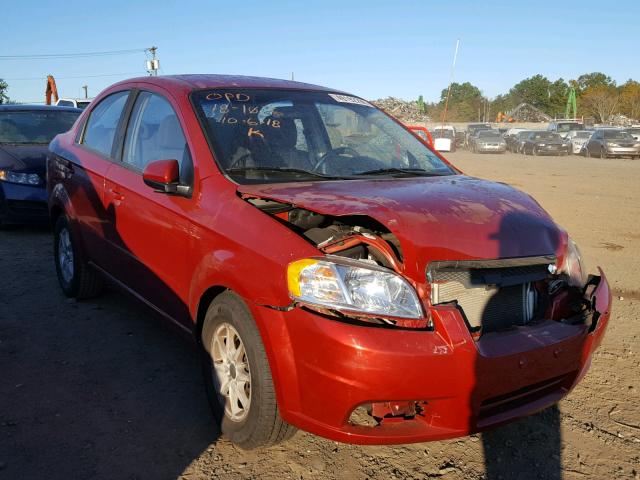 KL1TD5DE7AB083864 - 2010 CHEVROLET AVEO LS RED photo 1