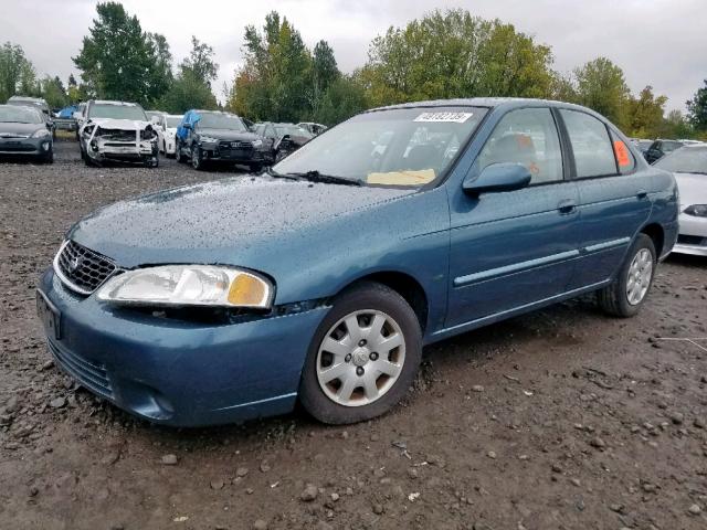 3N1CB51D42L621367 - 2002 NISSAN SENTRA XE BLUE photo 2