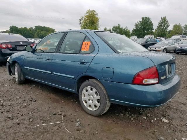 3N1CB51D42L621367 - 2002 NISSAN SENTRA XE BLUE photo 3