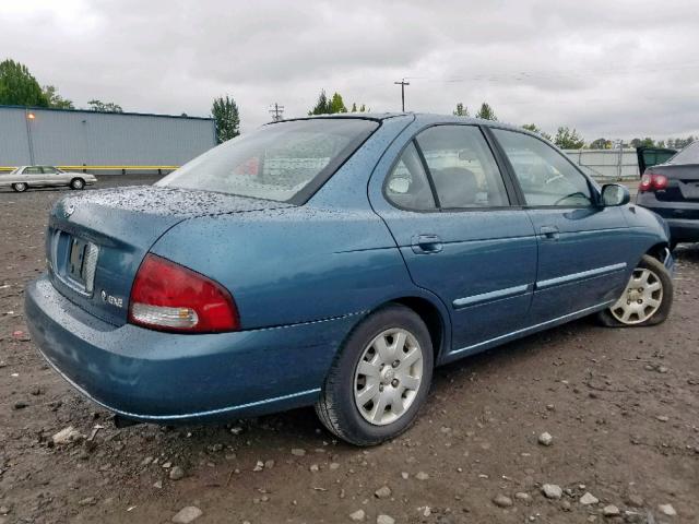 3N1CB51D42L621367 - 2002 NISSAN SENTRA XE BLUE photo 4