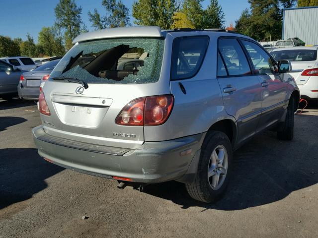 JT6HF10U4X0015502 - 1999 LEXUS RX 300 SILVER photo 4