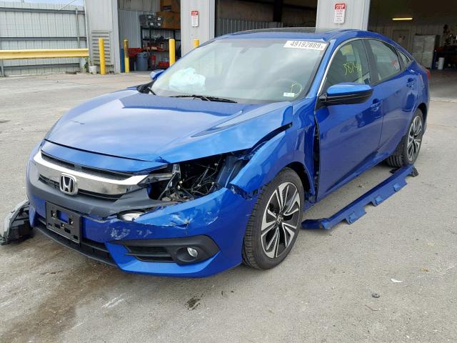 19XFC1F36GE004015 - 2016 HONDA CIVIC EX BLUE photo 2