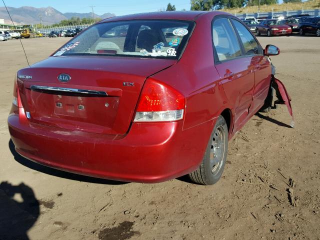 KNAFE121585569896 - 2008 KIA SPECTRA EX RED photo 4