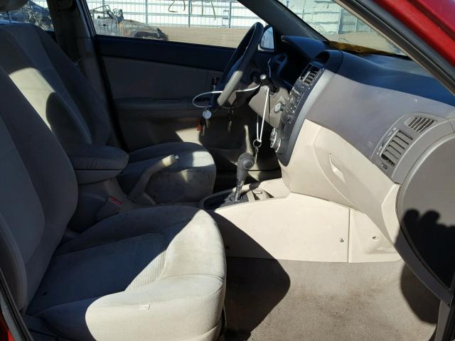 KNAFE121585569896 - 2008 KIA SPECTRA EX RED photo 5