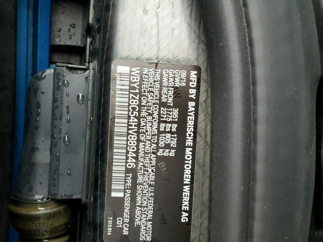 WBY1Z8C54HV889446 - 2017 BMW I3 REX Синий фото 10