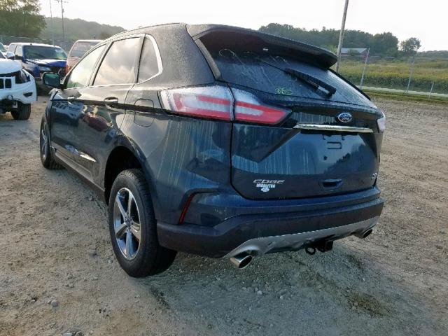 2FMPK4J93KBC44882 - 2019 FORD EDGE SEL BLUE photo 3