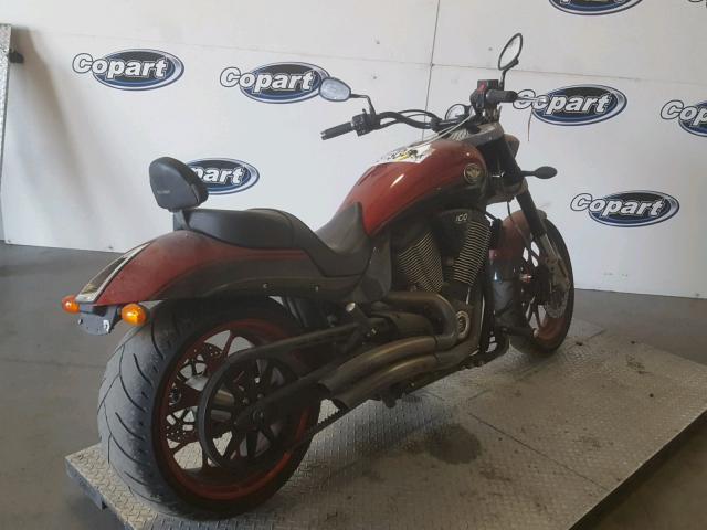 5VPHS26D073004773 - 2007 VICTORY MOTORCYCLES HAMMER S RED photo 4