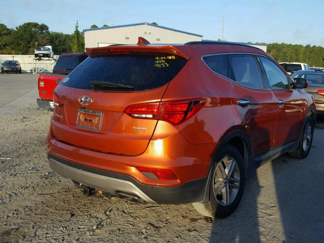 5XYZU3LB5HG469133 - 2017 HYUNDAI SANTA FE S ORANGE photo 4