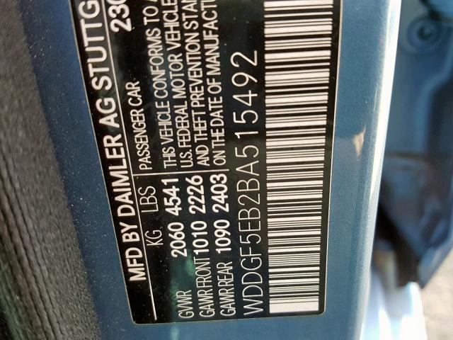 WDDGF5EB2BA515492 - 2011 MERCEDES-BENZ C300 BLUE photo 10