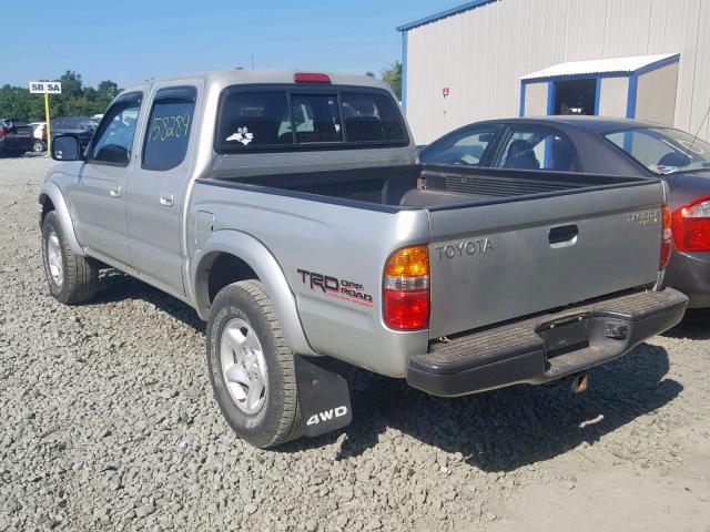 5TEHN72N83Z300640 - 2003 TOYOTA TACOMA DOU 银色 照片 3