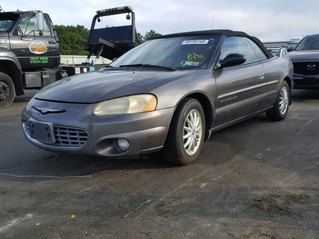 1C3EL55U51N599248 - 2001 CHRYSLER SEBRING LX GRAY photo 2