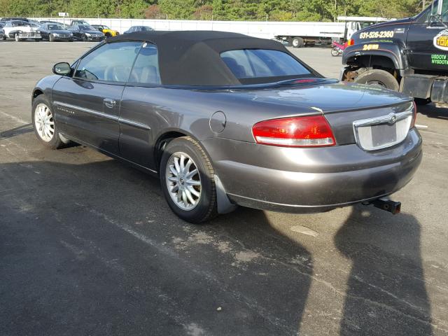 1C3EL55U51N599248 - 2001 CHRYSLER SEBRING LX GRAY photo 3