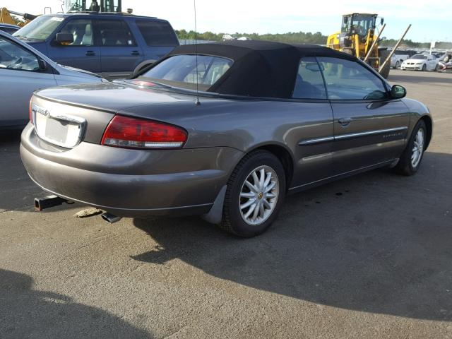 1C3EL55U51N599248 - 2001 CHRYSLER SEBRING LX GRAY photo 4