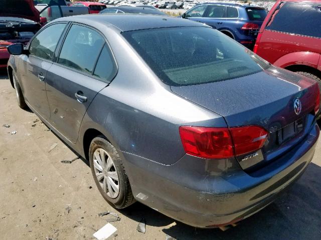 3VW2K7AJ3DM280810 - 2013 VOLKSWAGEN JETTA BASE 灰色 照片 3