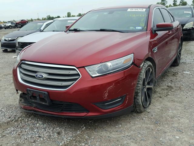 1FAHP2E80EG102380 - 2014 FORD TAURUS SEL RED photo 2