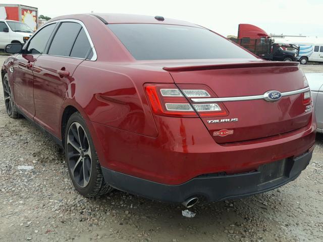 1FAHP2E80EG102380 - 2014 FORD TAURUS SEL RED photo 3