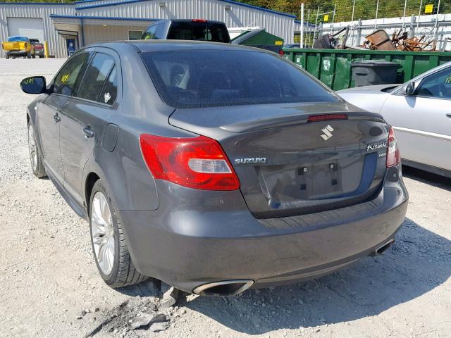 JS2RF9A61B6110543 - 2011 SUZUKI KIZASHI SP GRAY photo 3