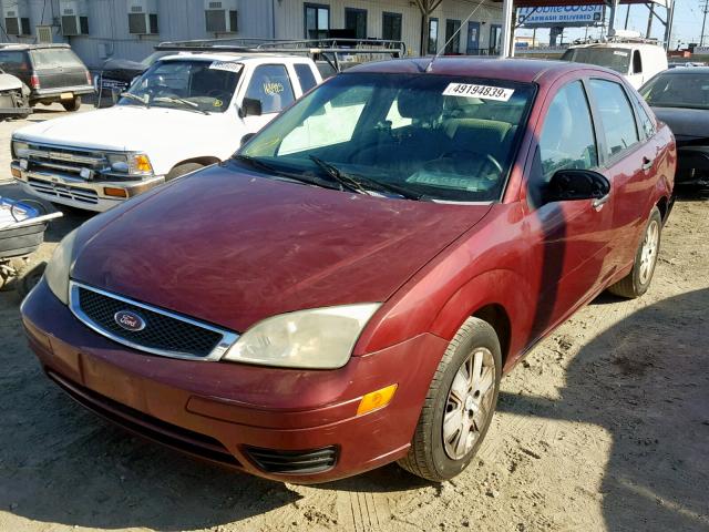 1FAFP34N16W112668 - 2006 FORD FOCUS ZX4 BURGUNDY photo 2