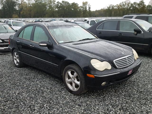 WDBRF61J02F203615 - 2002 MERCEDES-BENZ C 240 BLACK photo 1