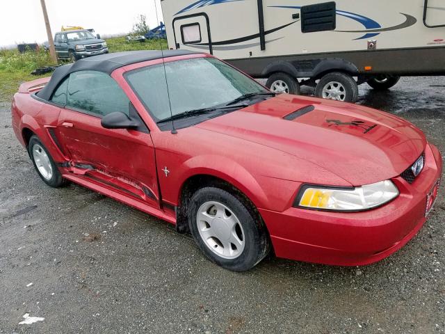 1FAFP4442YF227652 - 2000 FORD MUSTANG RED photo 1