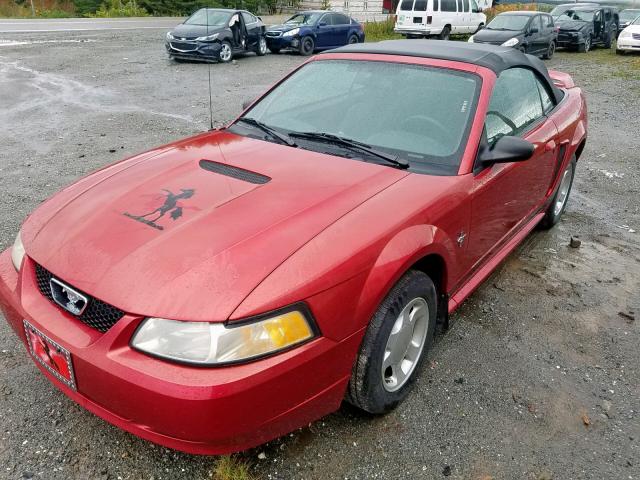 1FAFP4442YF227652 - 2000 FORD MUSTANG RED photo 2