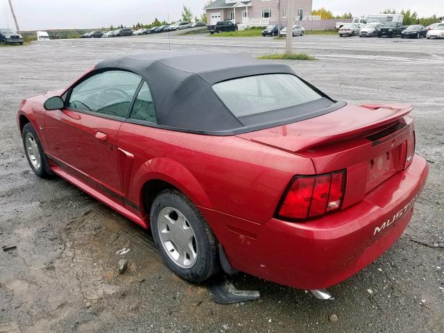 1FAFP4442YF227652 - 2000 FORD MUSTANG RED photo 3