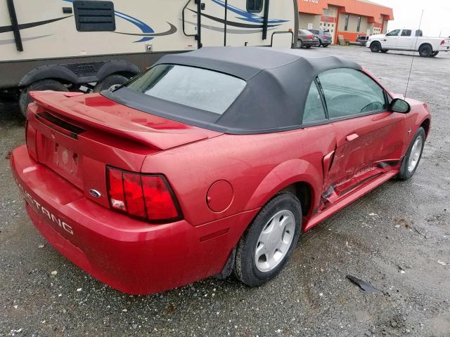 1FAFP4442YF227652 - 2000 FORD MUSTANG RED photo 4