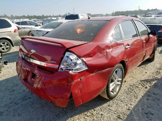 2G1WU583181205300 - 2008 CHEVROLET IMPALA LTZ RED photo 4