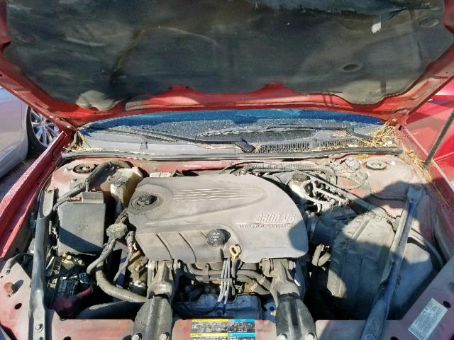 2G1WU583181205300 - 2008 CHEVROLET IMPALA LTZ RED photo 7