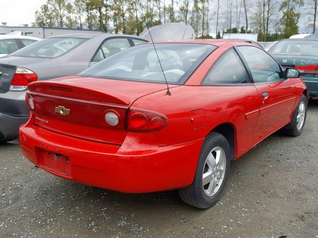 1G1JF12F357122336 - 2005 CHEVROLET CAVALIER L RED photo 4