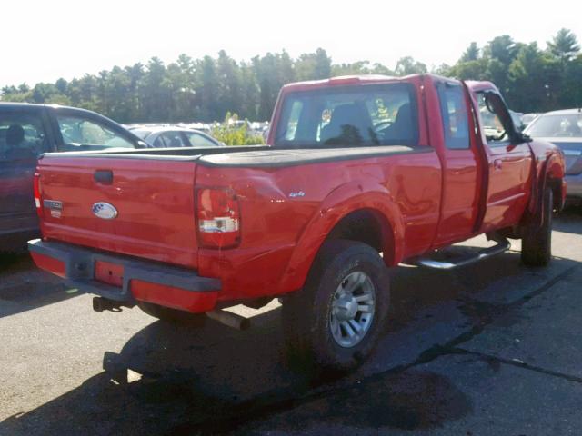 1FTZR45E67PA35636 - 2007 FORD RANGER SUP RED photo 4