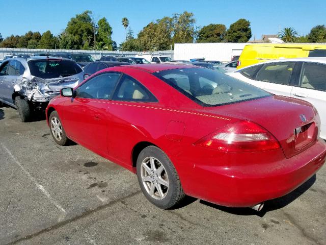 1HGCM82663A031724 - 2003 HONDA ACCORD EX RED photo 3