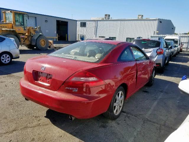 1HGCM82663A031724 - 2003 HONDA ACCORD EX RED photo 4