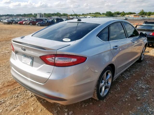 3FA6P0H77ER315544 - 2014 FORD FUSION SE SILVER photo 4