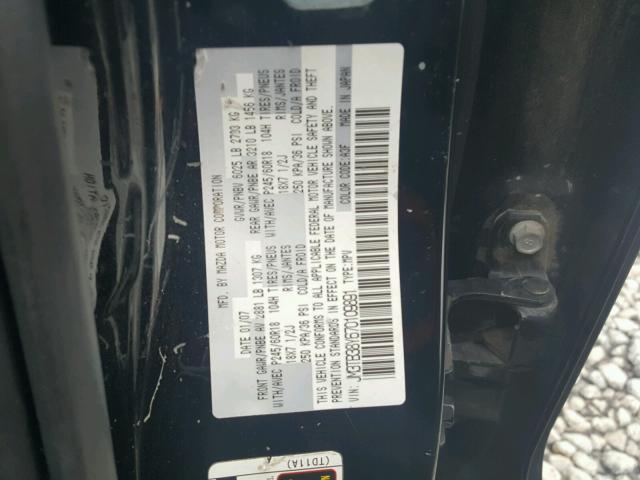 JM3TB38Y670109891 - 2007 MAZDA CX-9 BLACK photo 10