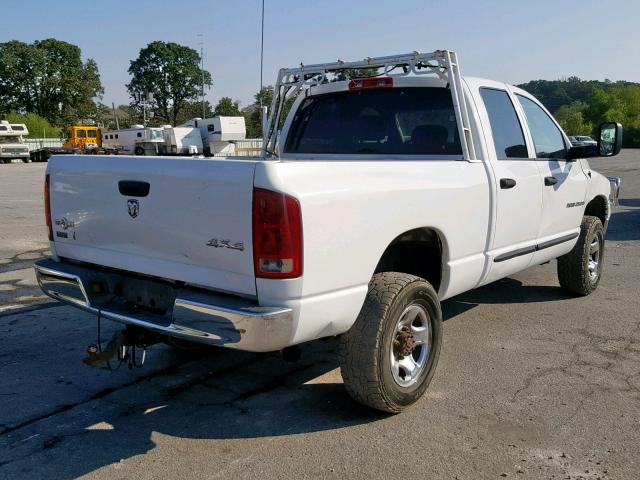 3D7KU28C14G279585 - 2004 DODGE RAM 2500 S WHITE photo 4