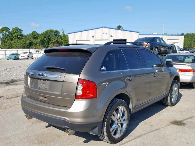 2FMDK3KC6EBA89112 - 2014 FORD EDGE LIMIT GRAY photo 4