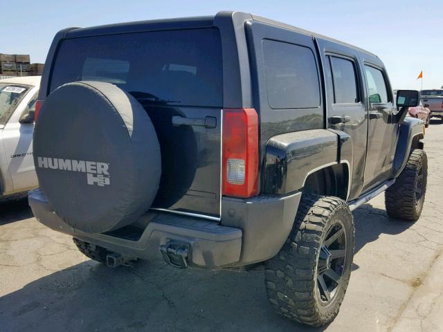 5GTEN13E198120773 - 2009 HUMMER H3 BLACK photo 4