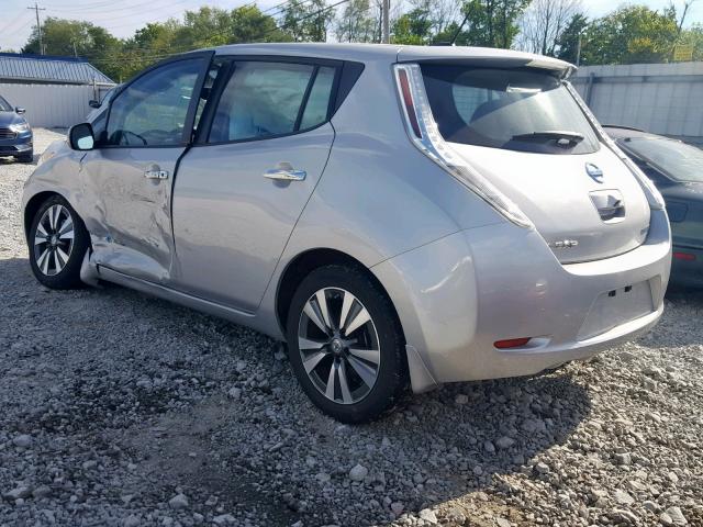 1N4AZ0CP0FC331273 - 2015 NISSAN LEAF S SILVER photo 3