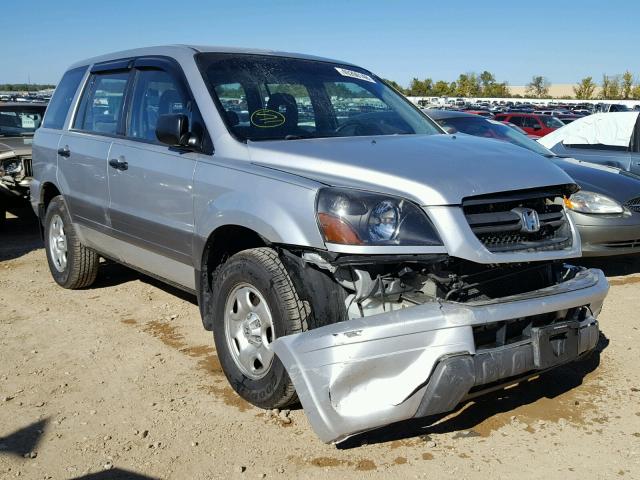 2HKYF18195H540994 - 2005 HONDA PILOT LX SILVER photo 1