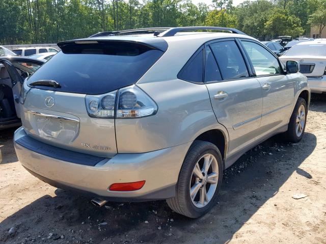 JTJHW31U172015655 - 2007 LEXUS RX 400H SILVER photo 4