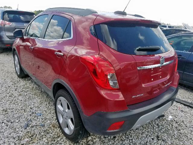 KL4CJASB0FB267709 - 2015 BUICK ENCORE BURGUNDY photo 3