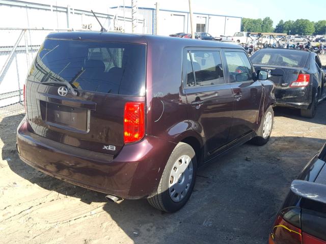 JTLKE50E591074612 - 2009 TOYOTA SCION XB Бордовый фото 4