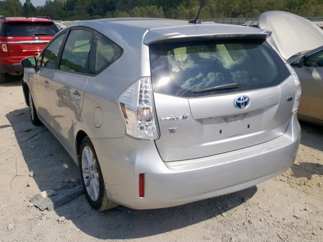 JTDZN3EU8D3220769 - 2013 TOYOTA PRIUS V GRAY photo 3